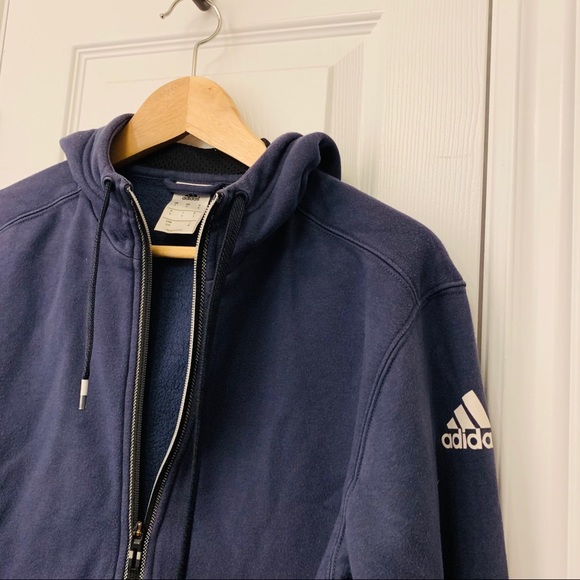 Navy blue adidas Zip up - Picture 2 of 2